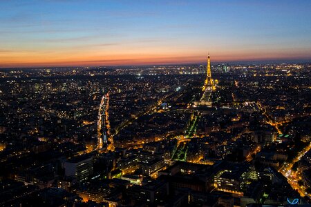 France illuminated abendstimmung photo