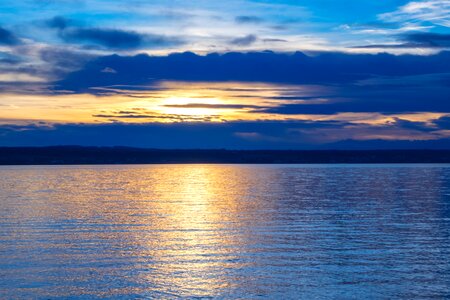 Sunset blue hour photo