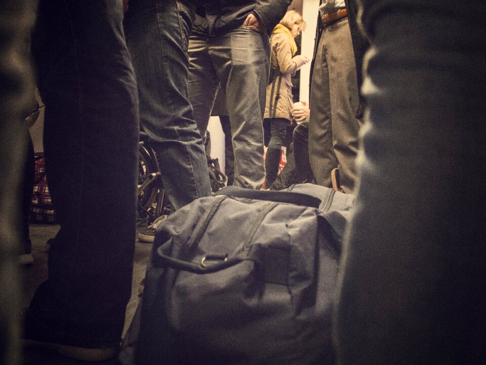 Commuters bag baggage