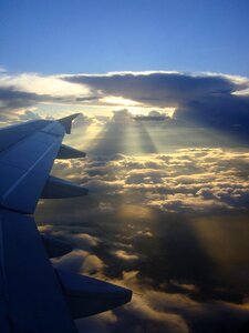 Sunrise clouds sunbeam