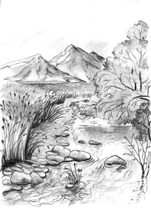 Mountains pencil creek