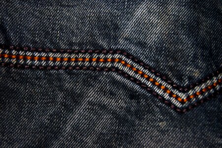 Jeans thread seam photo