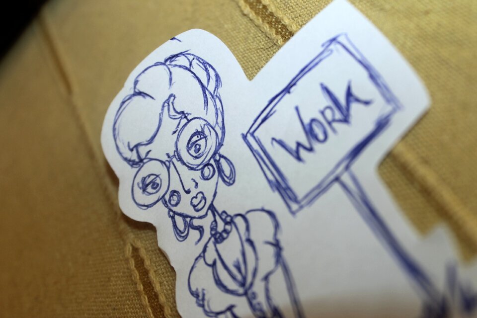 Work lady drawings