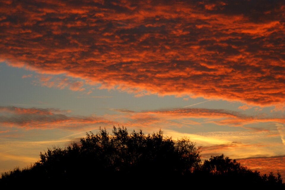 Evening sky red dusk photo