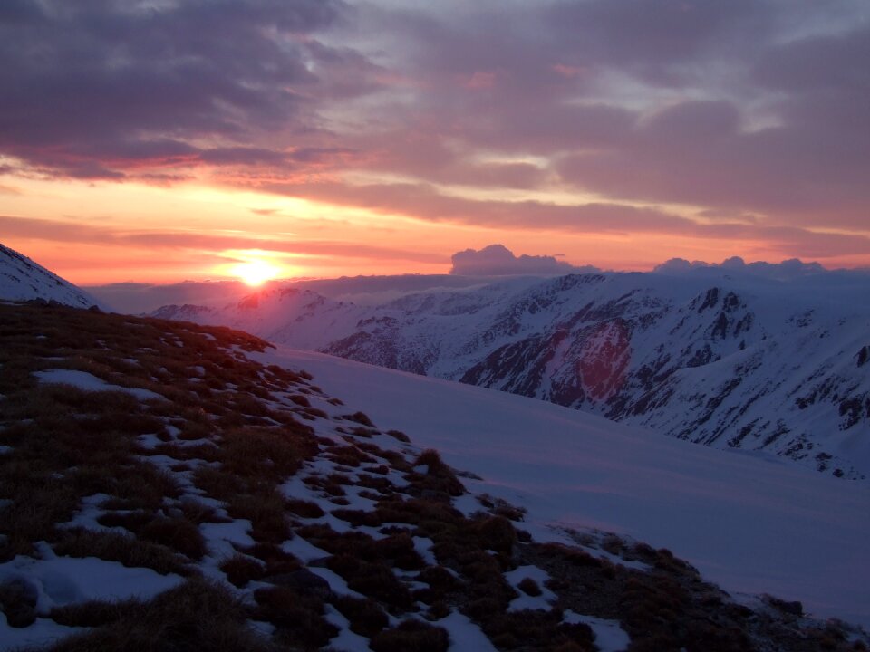 Bulgaria winter sunset