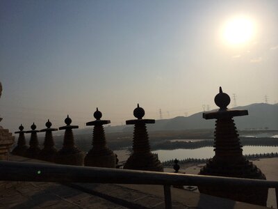 Zen the morning sun stupa