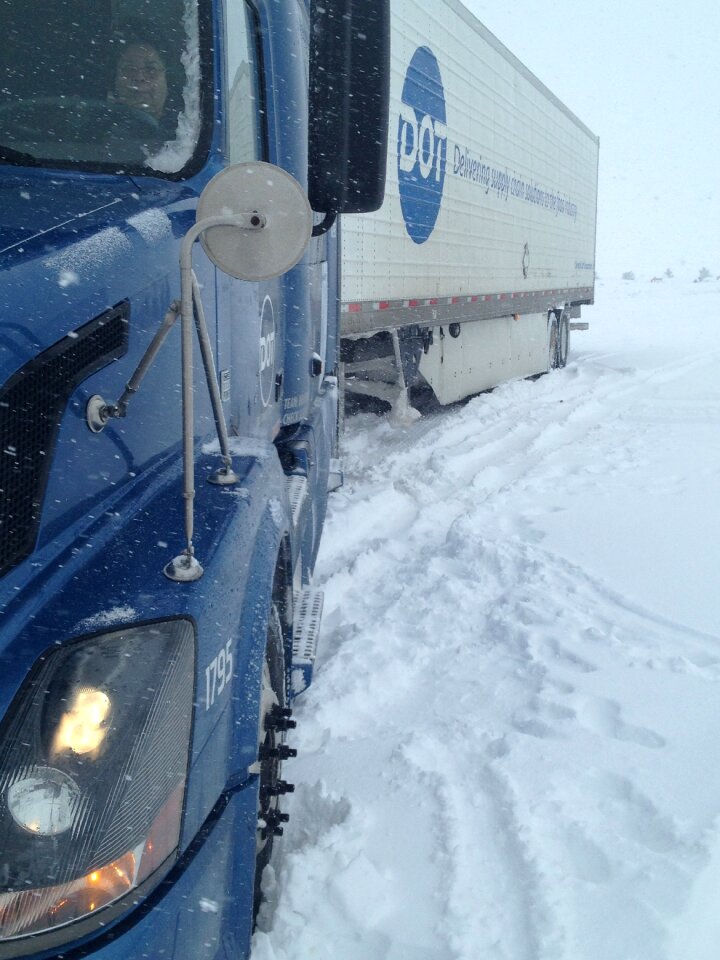 Cold blue truck