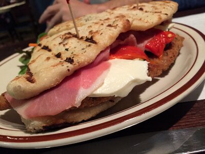 Roasted peppers cheese food