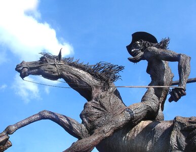 Don quixote statue sky cuba photo