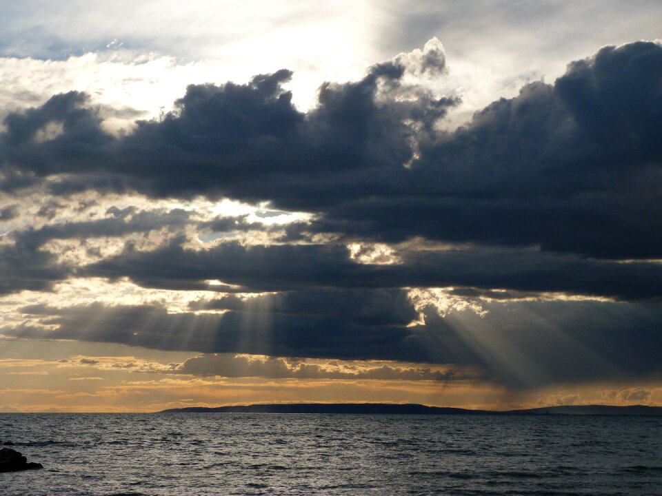 Clouds water sunset