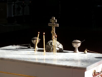 Orthodox religion candles