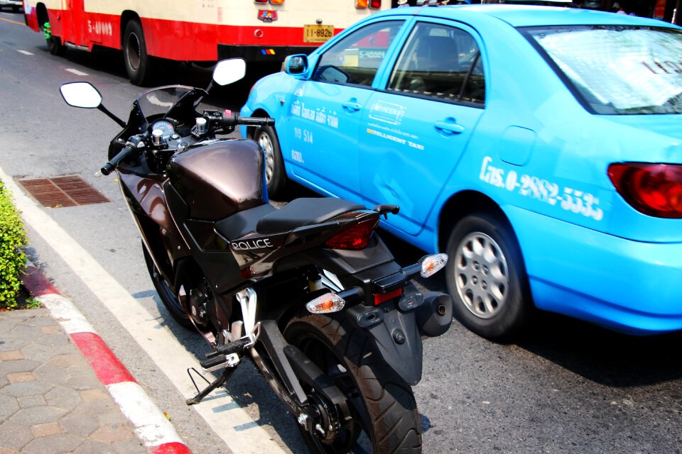 Street view motorcycle car