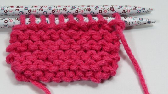 Needle garter stitch