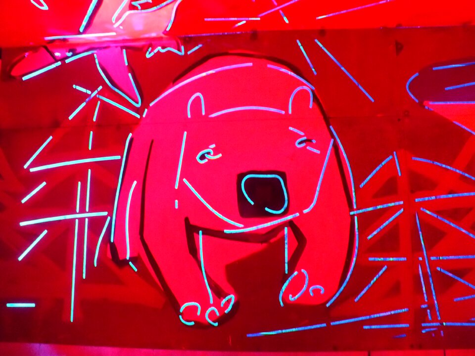 Neon the bear czech republic