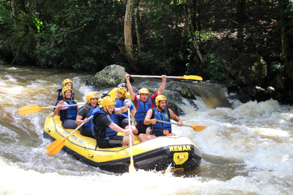Rafting boat rapids