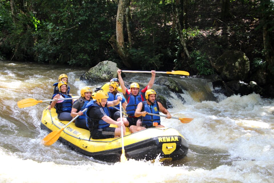 Rafting boat rapids photo