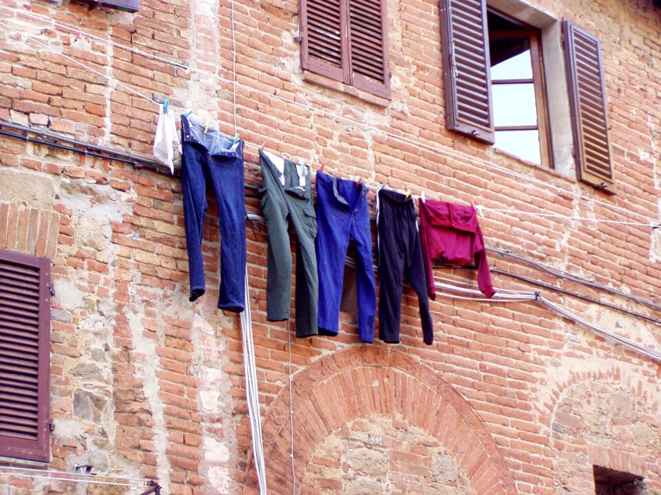Clothing clothesline italy