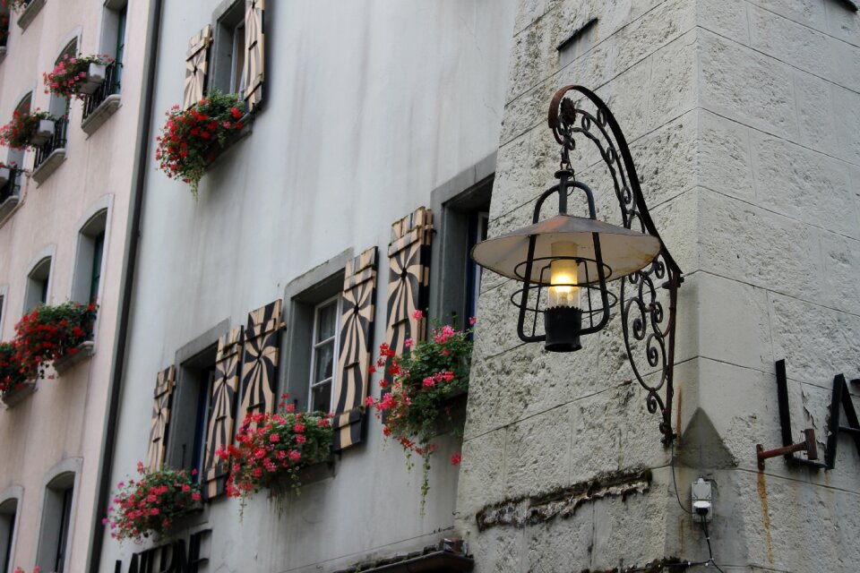 Lamp building windows