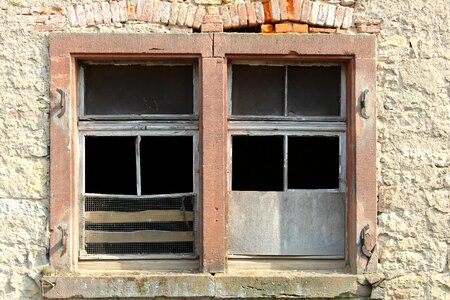 Stone glass old window