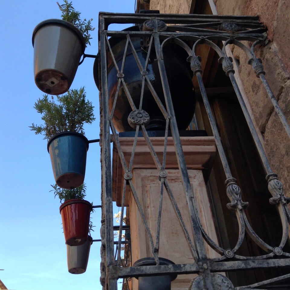 Balcony pots city