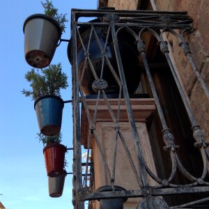 Balcony pots city