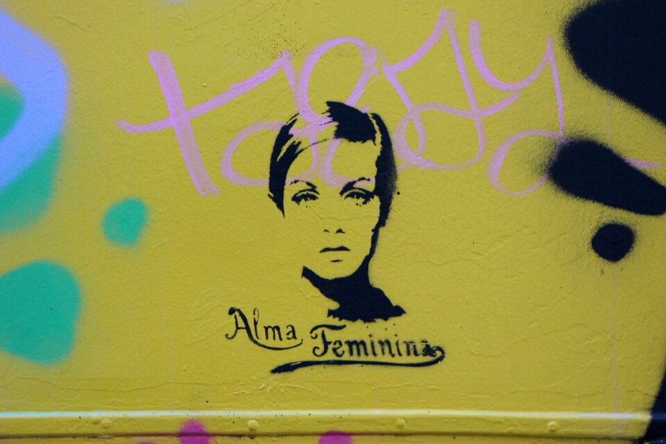 Graffiti woman the sentiment