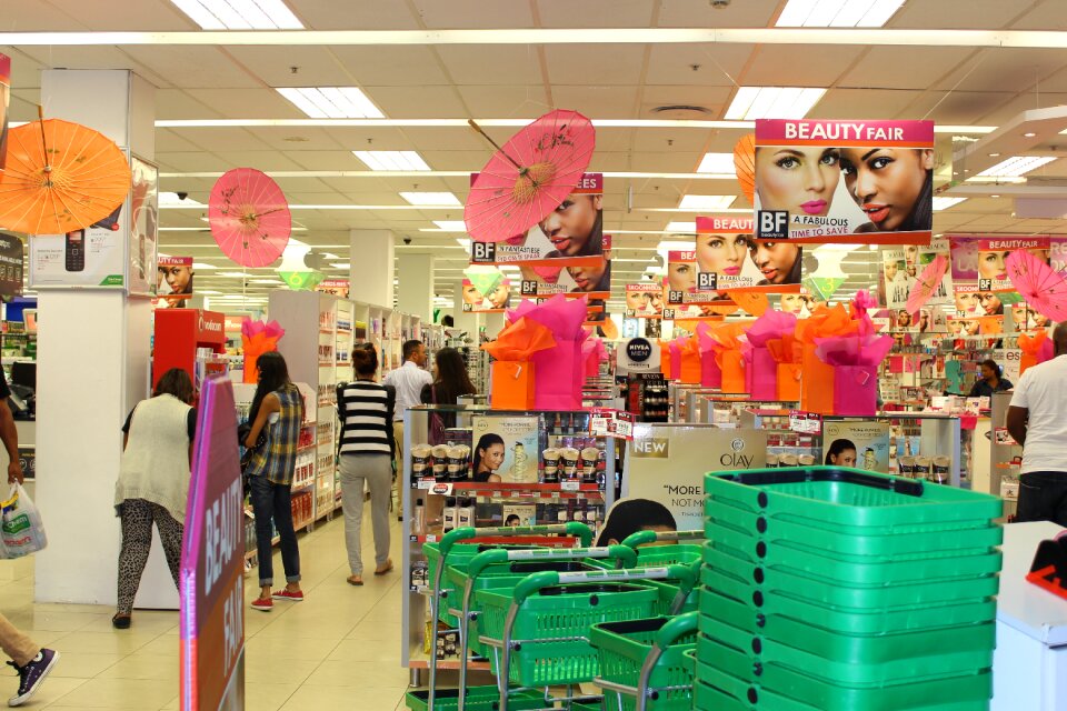 Shopping baskets shop shopping centre