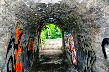 Bunker tunnel high photo