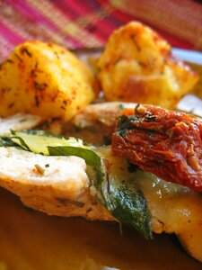 Potatoes baked tomatoes