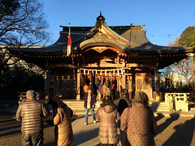 Worship japanese yasaka shrine photo