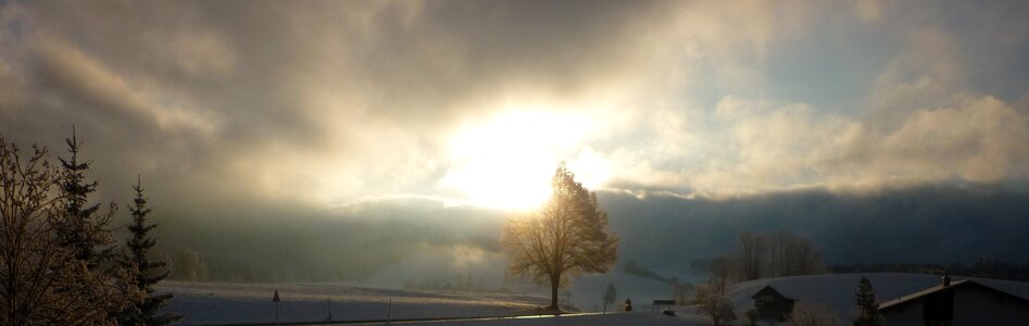 Wintry winter mountains