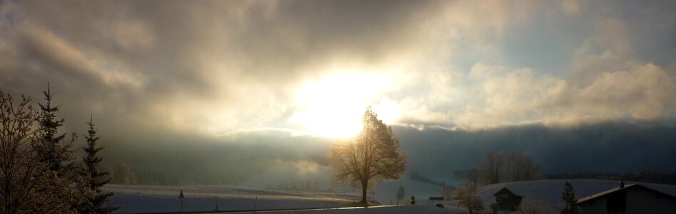 Wintry winter mountains photo