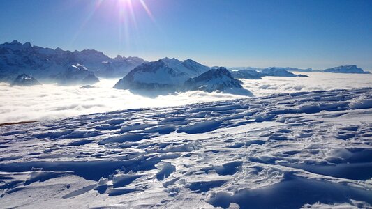 Snow landscape panorama