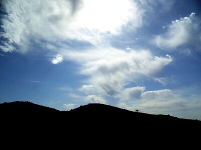 Landscape backlight sky photo