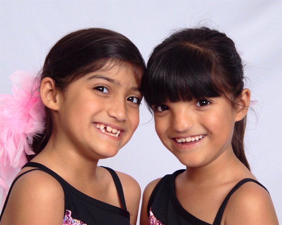 Together smiling children