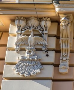 Art nouveau riga old town historic center