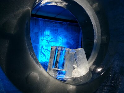 Cold blue frozen photo