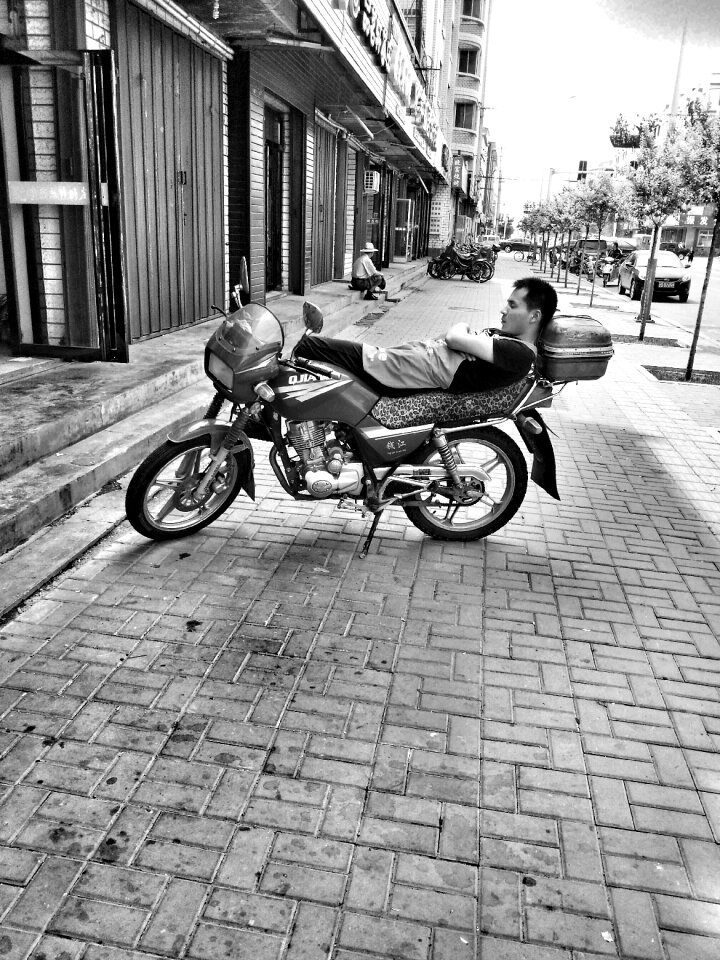 Black and white character artistic conception