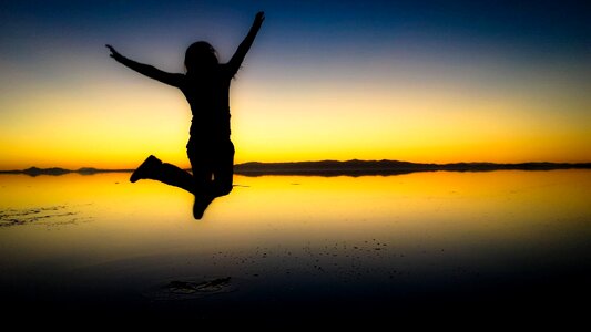 Jumping celebration
