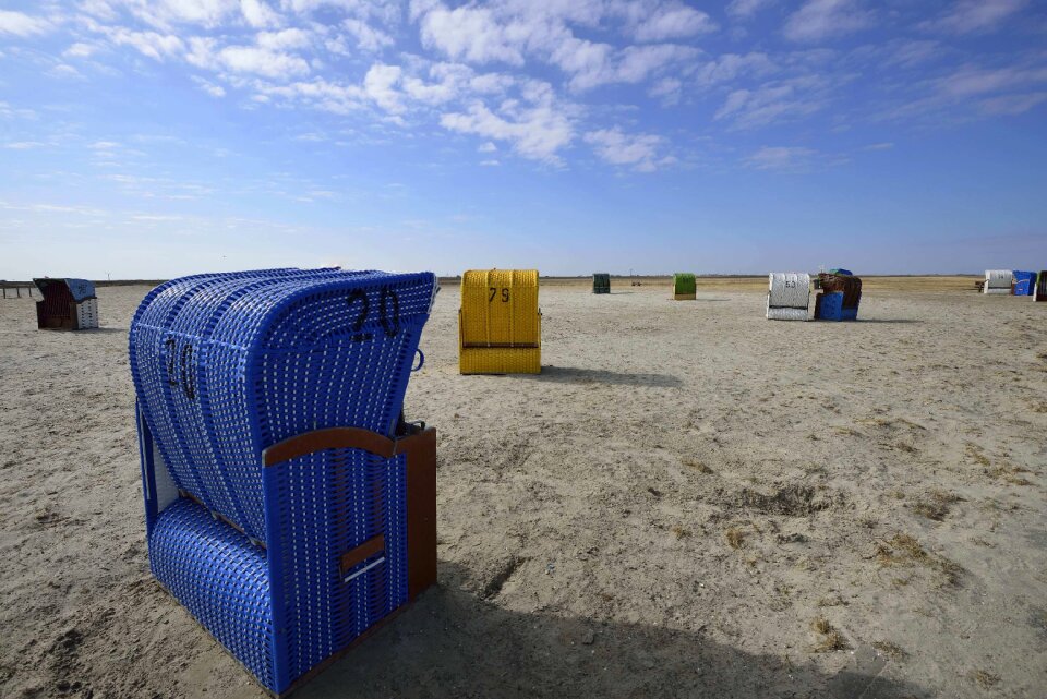 North sea beach beach chair