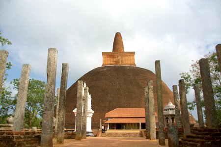 Temple columns ruins