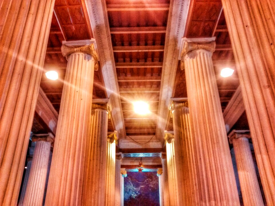 Architecture orange vintage