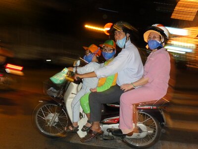 Motorcycle at night saigon