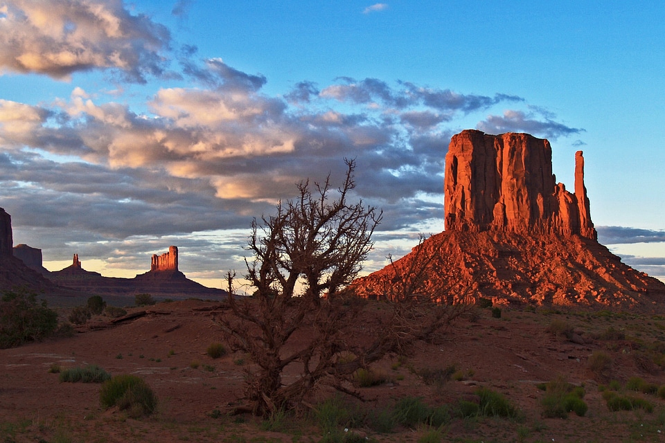 Evening sunset scenery photo