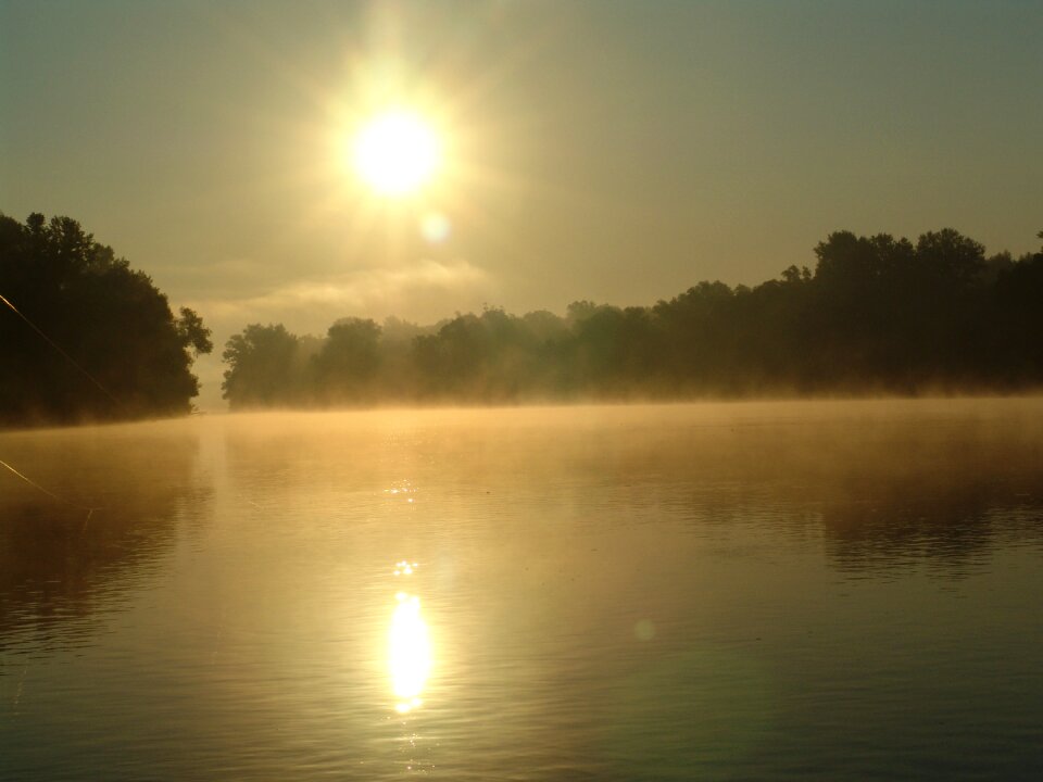 River dawn summer