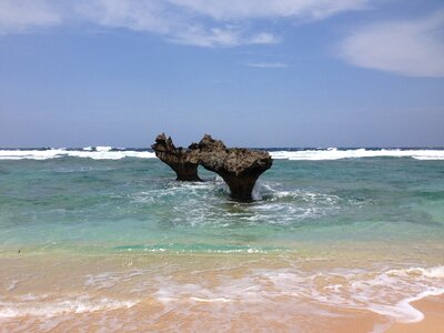 Okinawa sea heart rock photo