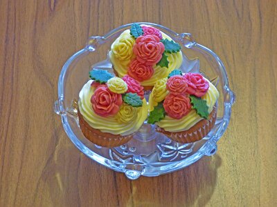 Cakes marzipan ornamentation photo