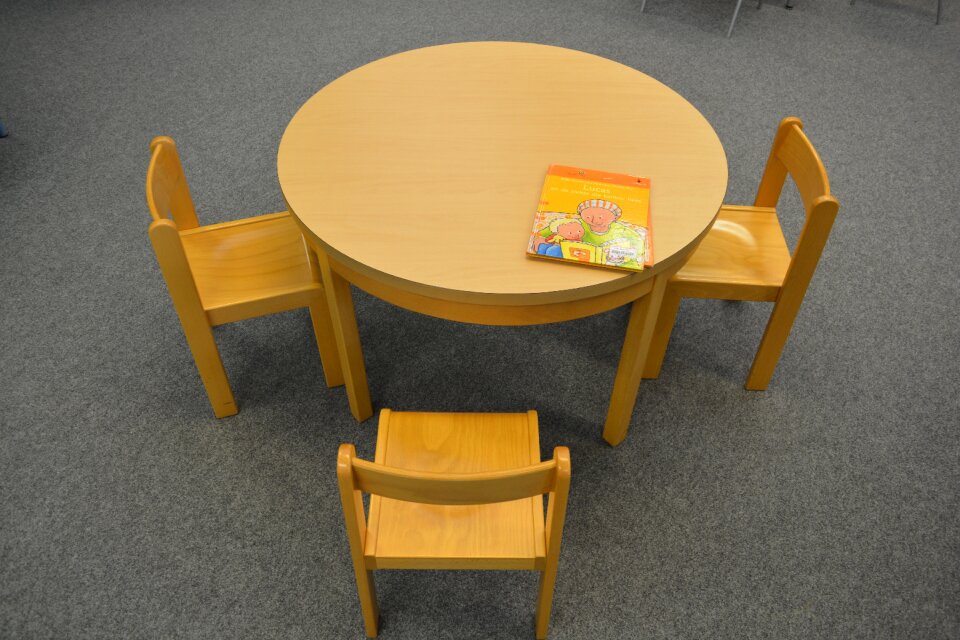 Chairs table book