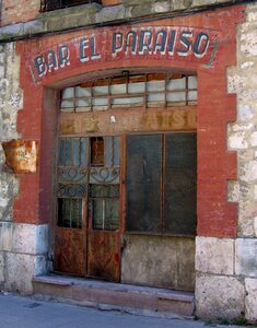 Dilapidated shabby old house photo