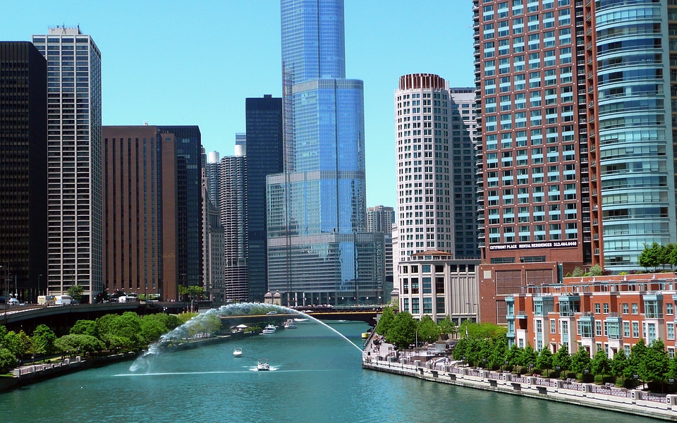River high rise building